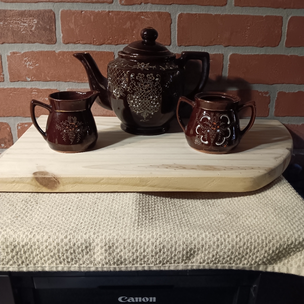 Japanese 3 Piece Ceramic Tea Set